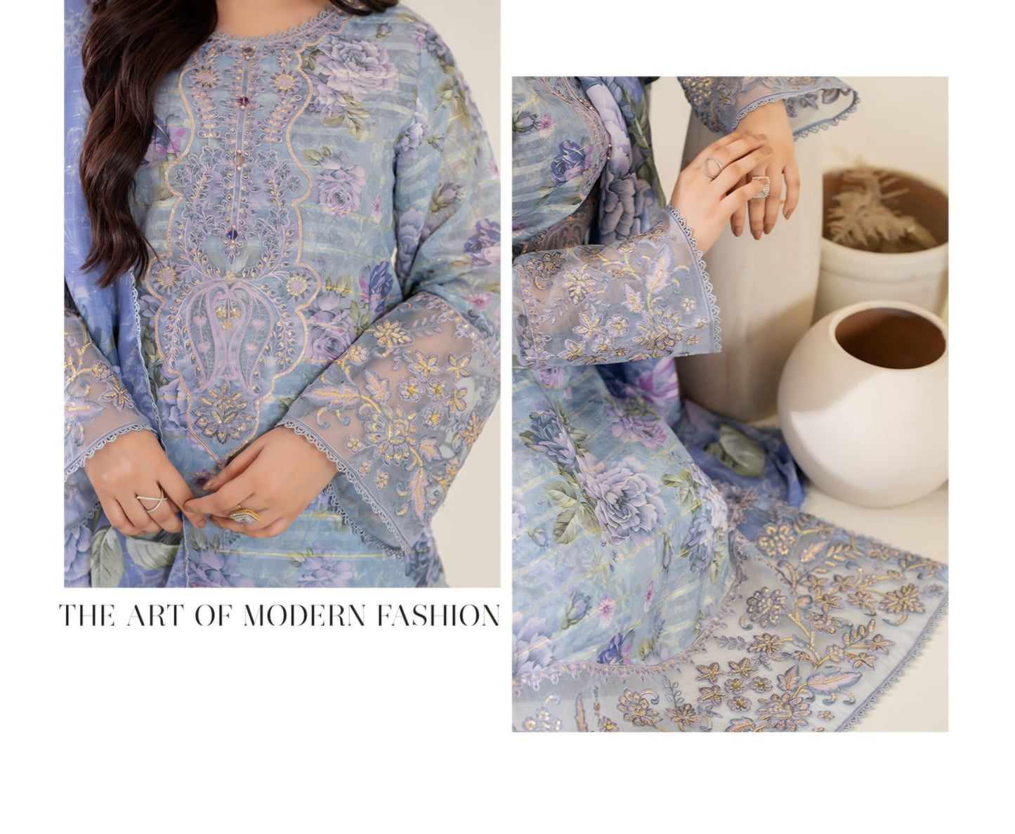 Adans Libas Cuvic Jacquard 3 piece Stitched Dress