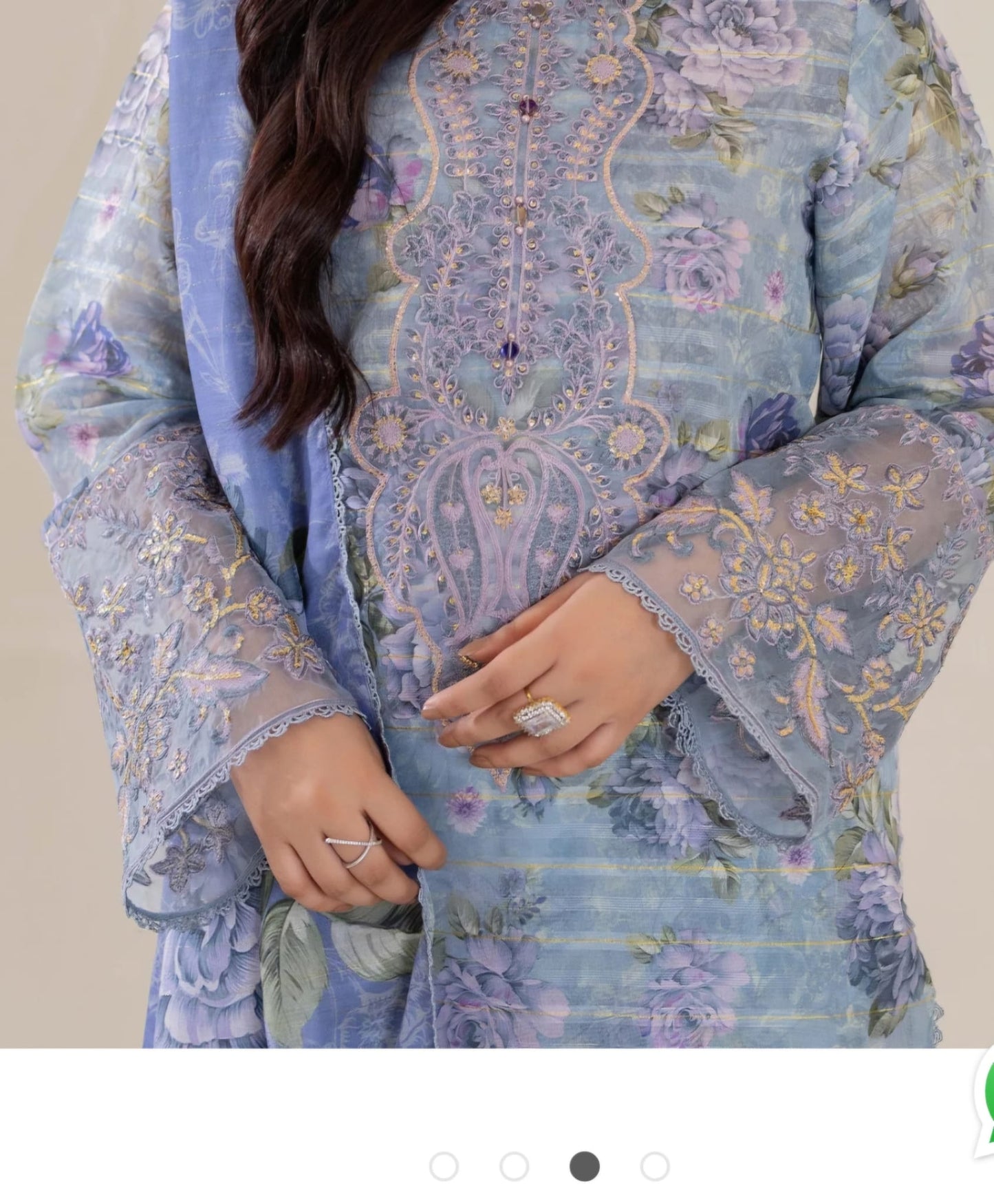Adans Libas Cuvic Jacquard 3 piece Stitched Dress