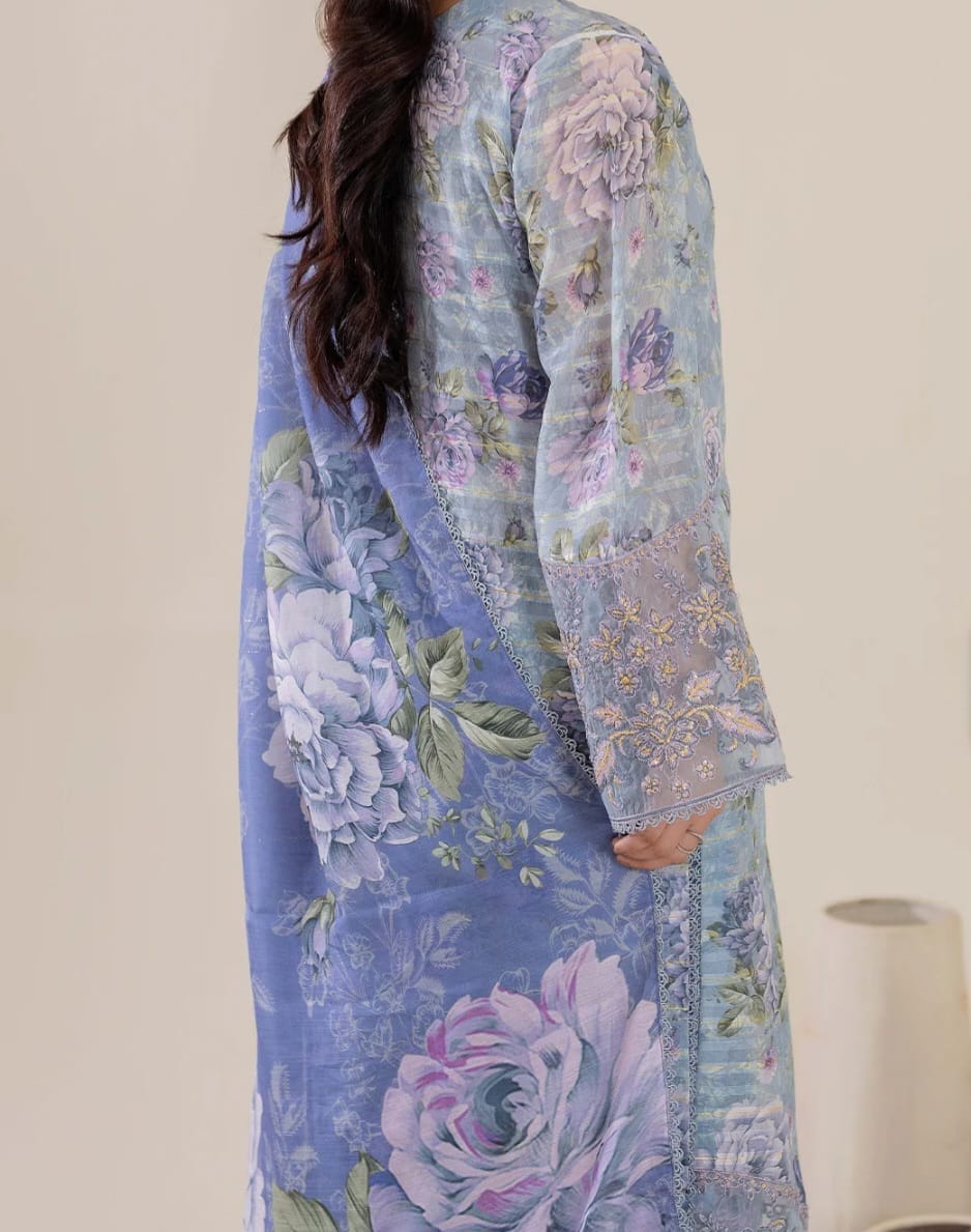 Adans Libas Cuvic Jacquard 3 piece Stitched Dress