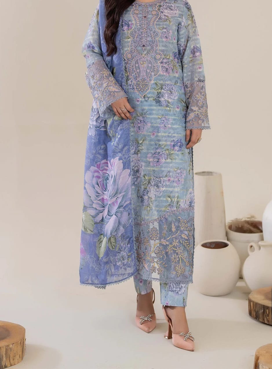 Adans Libas Cuvic Jacquard 3 piece Stitched Dress