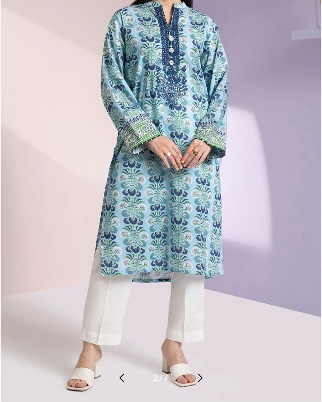 Zellbury Embrioded lawn Kurta