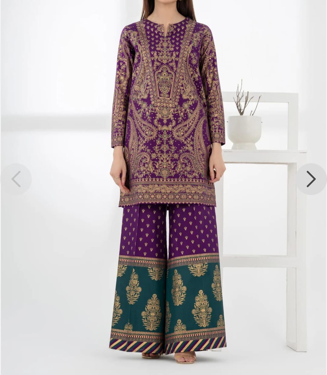 Limelight Cambric Shirt and Sharara set.