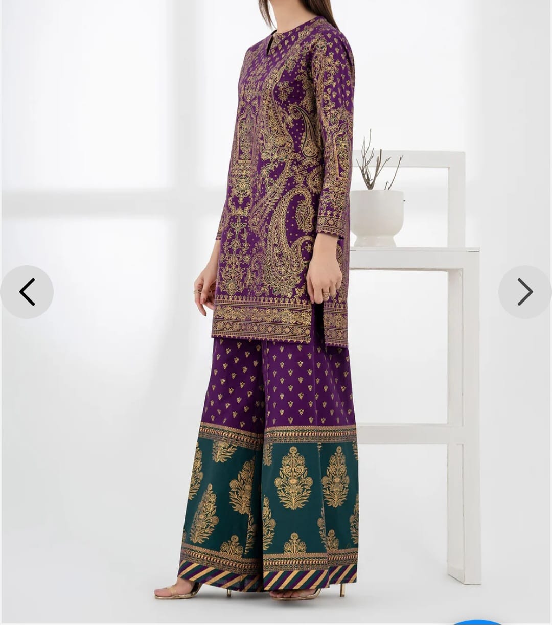 Limelight Cambric Shirt and Sharara set.
