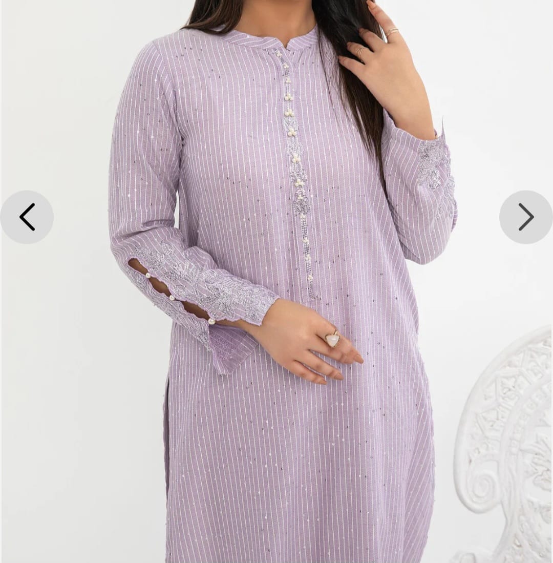 Limelight Yarn Dyed Embrioded Shirt