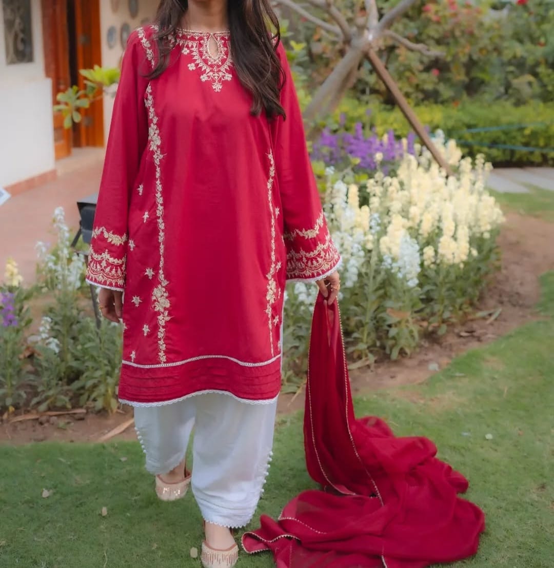Omal by Komal Multani Shirt and Dupatta Set