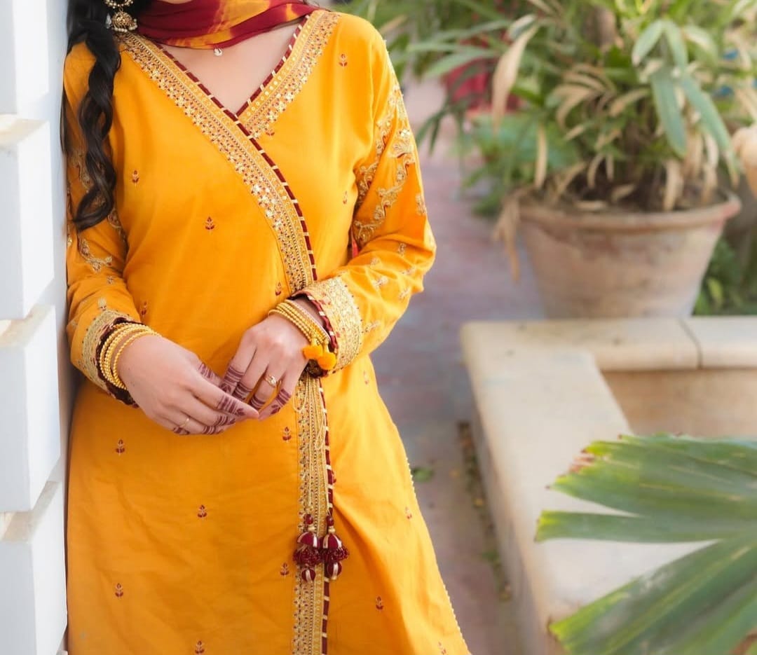 Omal by Komal 3 piece Embrioded Gharara Set