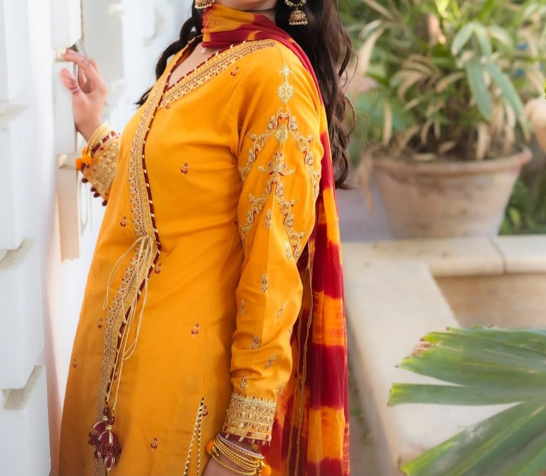Omal by Komal 3 piece Embrioded Gharara Set