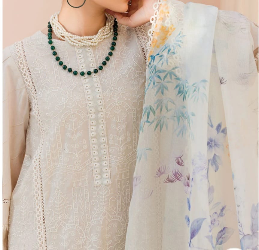 Motifz 3 Piece Embrioded Lawn Dress