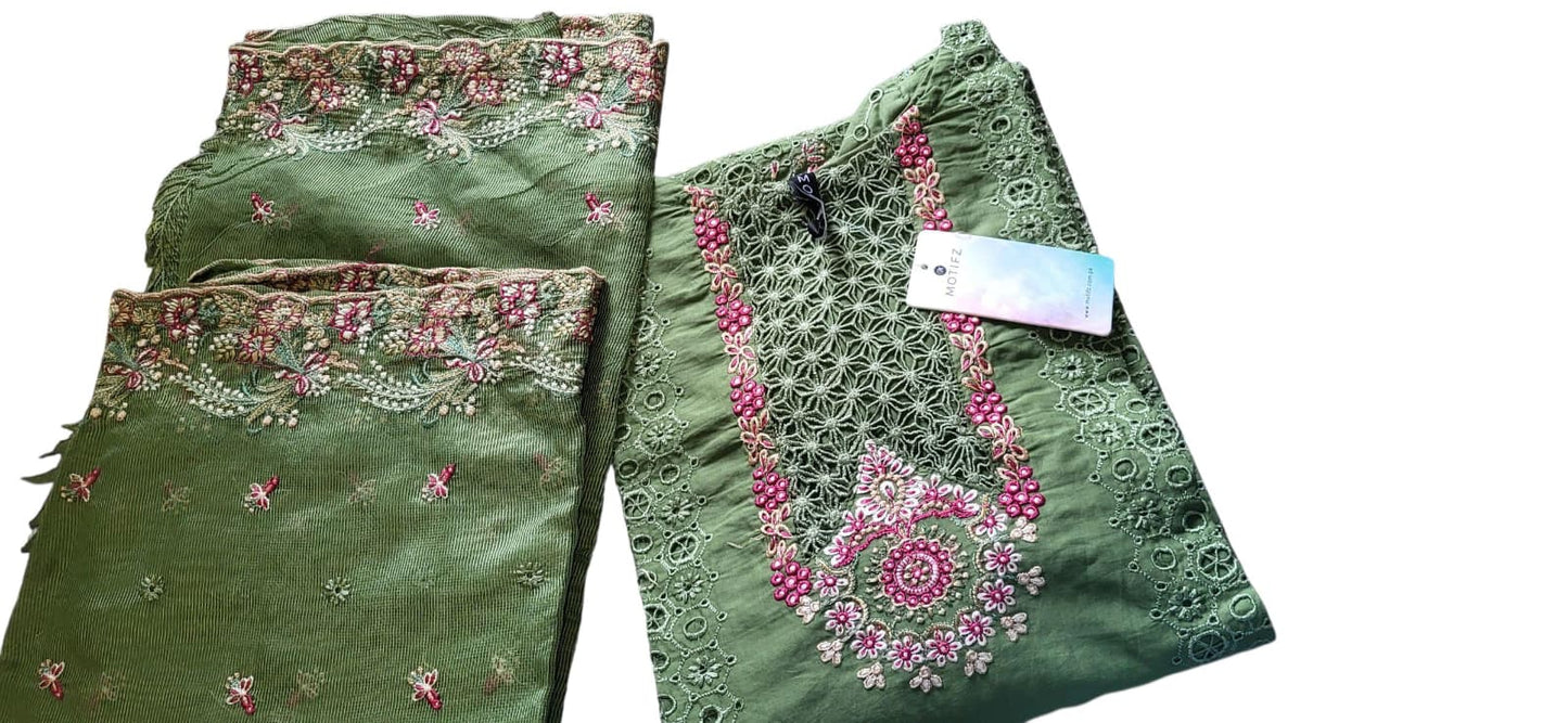 Motifz 3 Piece Embrioded Lawn Suit