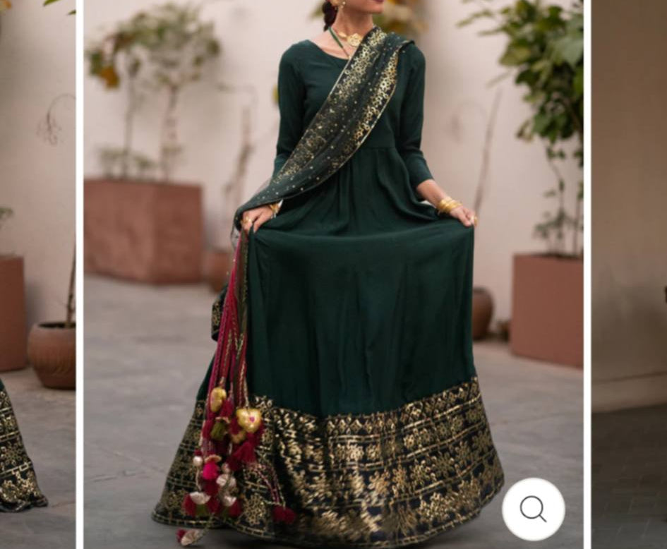 Semi Formal Tamkenat | Embroidered Silk Pishwas & Dupatta