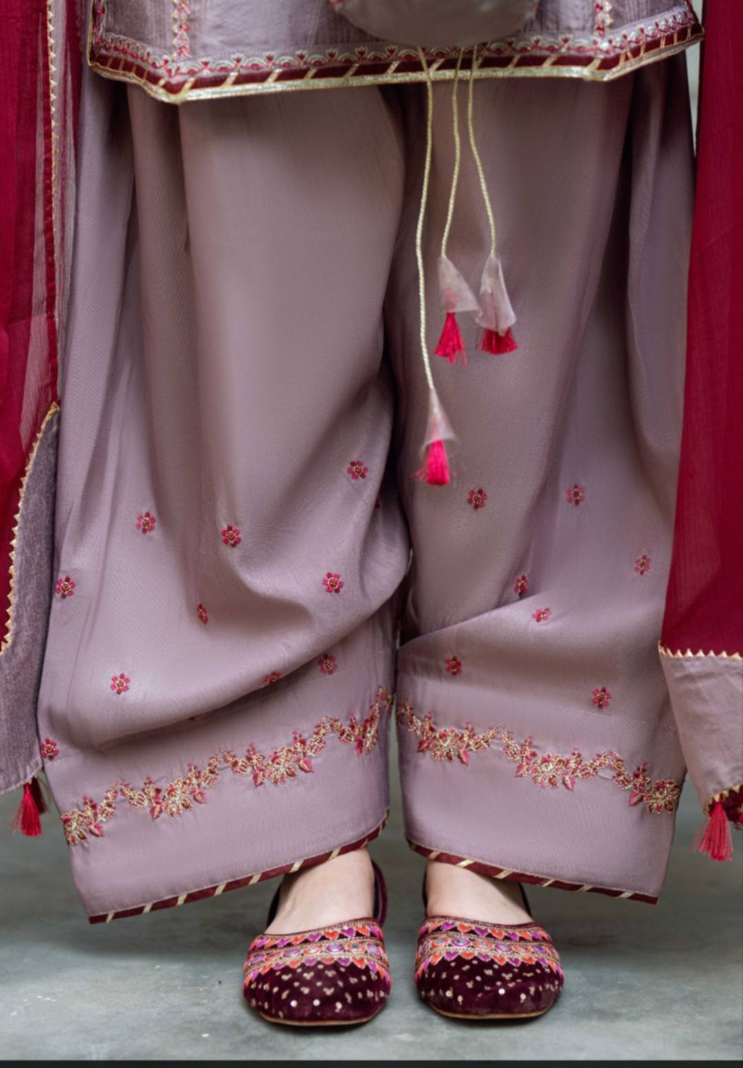 omal by komal Embriodered 3 piece semi formal dress