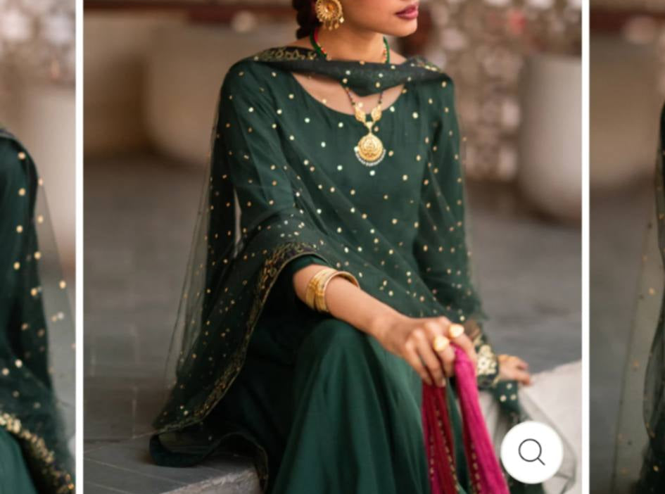 Semi Formal Tamkenat | Embroidered Silk Pishwas & Dupatta