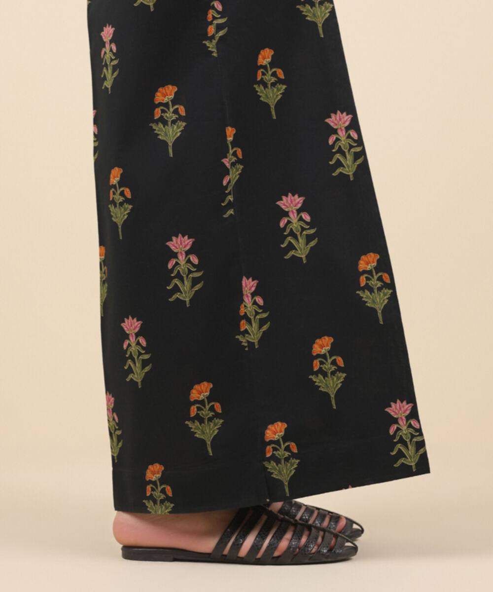 Sapphire Yellow Printed Fancy Cotton Shirt with Embroidered Front & Cambric Culottes – 2 Piece