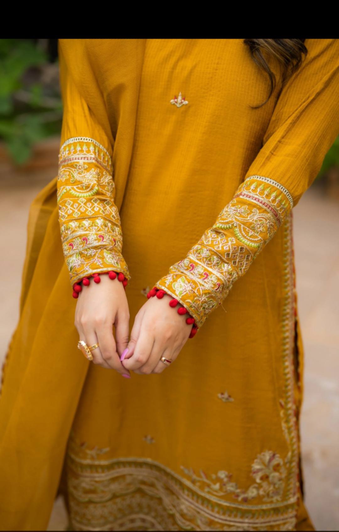 Semi Formal Embroidered Cotton Susi 3 Piece Dress | Omal by Komal