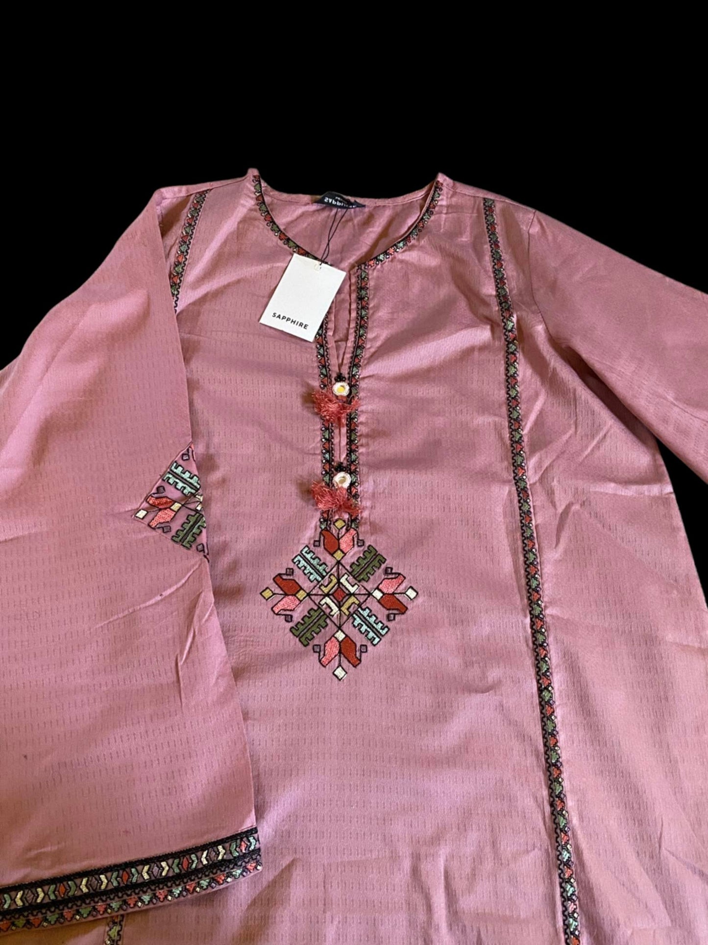 Sapphire Embrioded Dobby Shirt