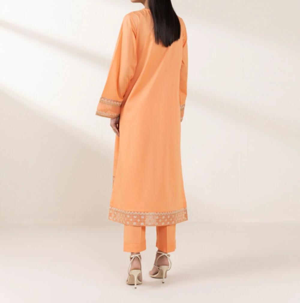 Sapphire 3 piece Dobby Embrioded Dress /Premium formal wear