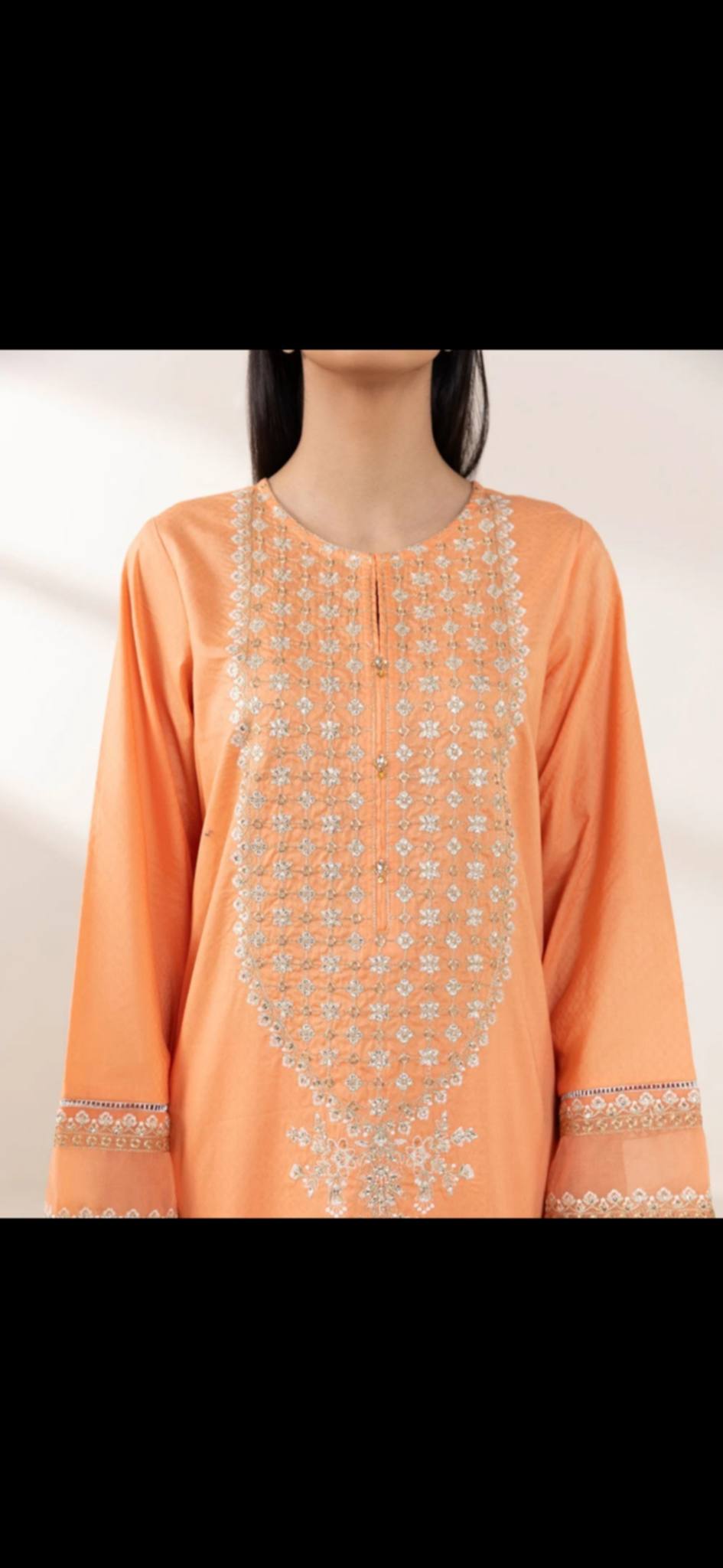 Sapphire 3 piece Dobby Embrioded Dress /Premium formal wear