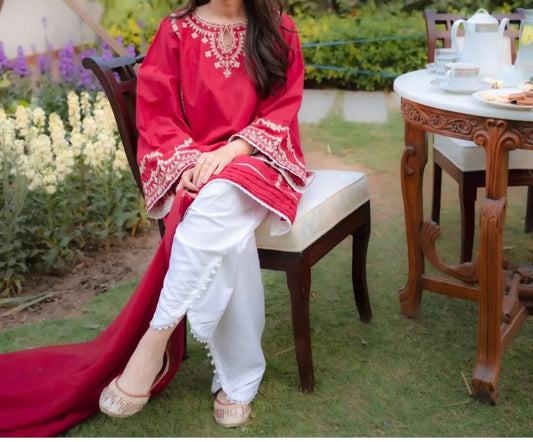 Omal by Komal Multani Shirt and Dupatta Set