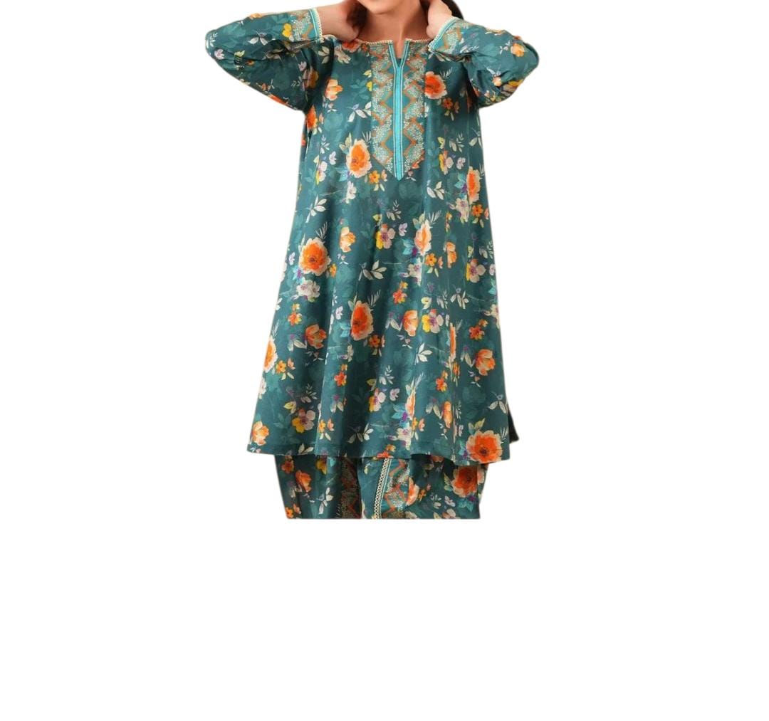 Shaposh 2 piece cotton shalwar and frock set.