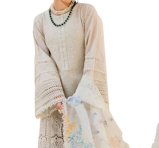 Motifz 3 Piece Embrioded Lawn Dress